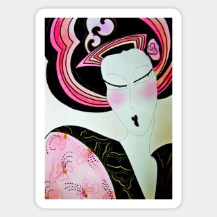 neon geisha Jacqueline Mcculloch Sticker